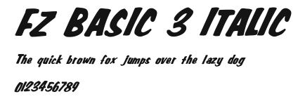 FZ BASIC 3 ITALIC Preview