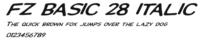 FZ BASIC 28 ITALIC Preview