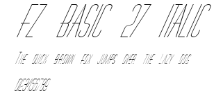 FZ BASIC 27 ITALIC Preview