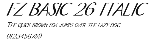 FZ BASIC 26 ITALIC Preview