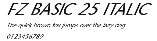 FZ BASIC 25 ITALIC Preview
