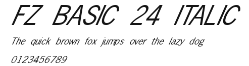 FZ BASIC 24 ITALIC Preview