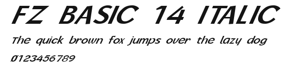 FZ BASIC 14 ITALIC Preview