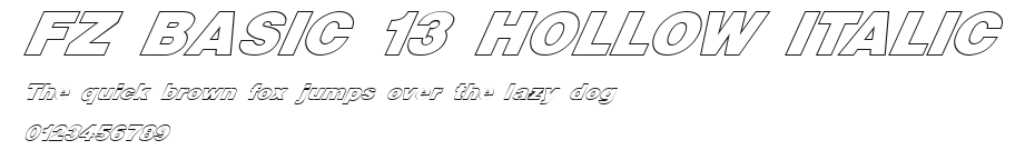 FZ BASIC 13 HOLLOW ITALIC.ttf