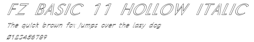 FZ BASIC 11 HOLLOW ITALIC.ttf