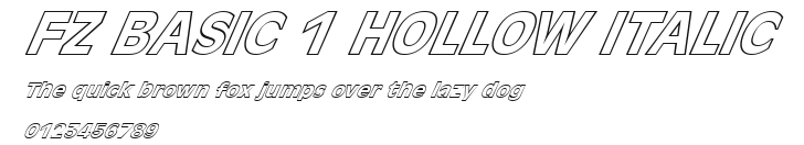 FZ BASIC 1 HOLLOW ITALIC.ttf
