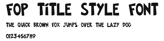 FOP Title Style Font Preview