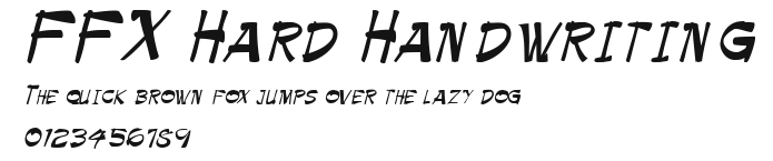 FFX Hard Handwriting Preview