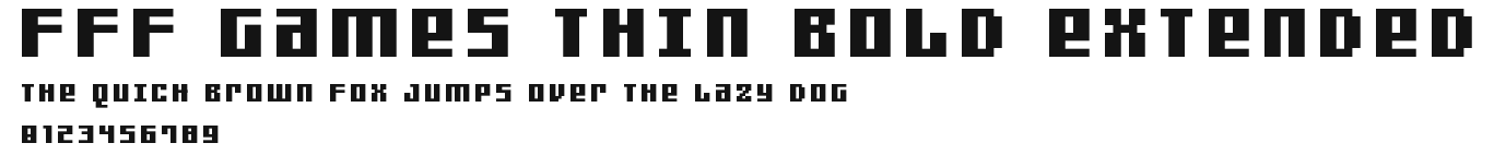 FFF Games Thin Bold Extended Preview