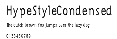 HypeStyleCondensed Preview