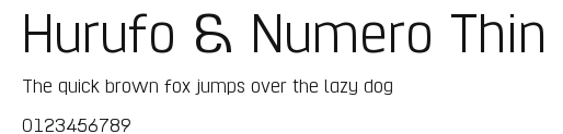 Hurufo & Numero Thin Preview