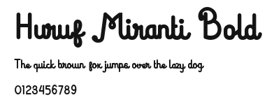 Huruf Miranti Bold Preview