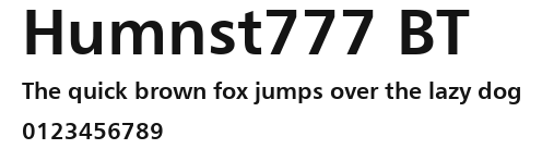 Humnst777 BT.ttf