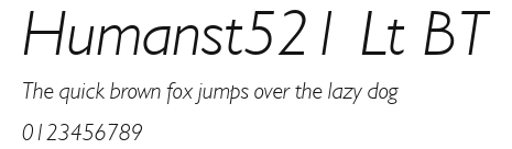 Humanst521 Lt BT Preview