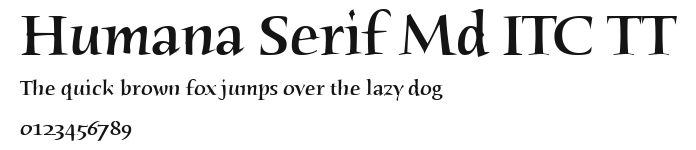 Humana Serif Md ITC TT Preview