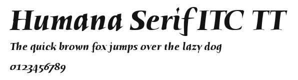 Humana Serif ITC TT Preview