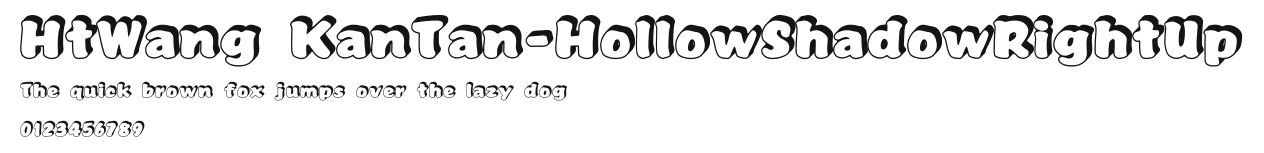 HtWang KanTan-HollowShadowRightUp Preview