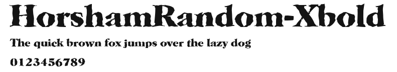 HorshamRandom-Xbold Preview