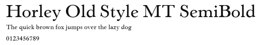 Horley Old Style MT SemiBold Preview