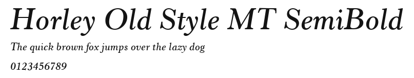 Horley Old Style MT SemiBold Preview