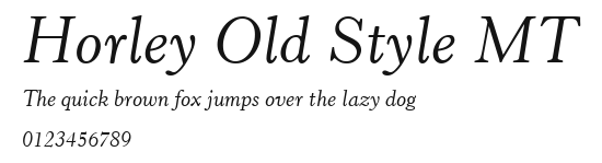 Horley Old Style MT Preview