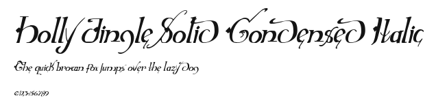Holly Jingle Solid Condensed Italic Preview