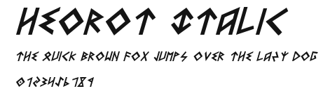 Heorot Italic Preview