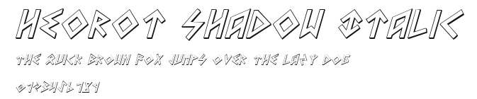 Heorot Shadow Italic Preview