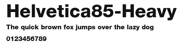 Helvetica85-Heavy Preview