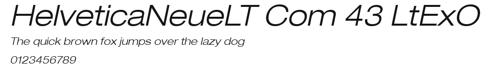HelveticaNeueLT Com 43 LtExO Preview