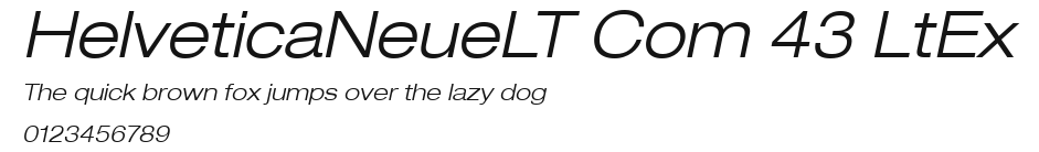 HelveticaNeueLT Com 43 LtEx Preview