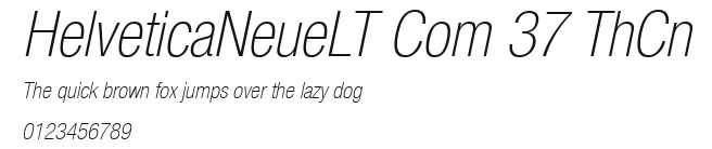 HelveticaNeueLT Com 37 ThCn Preview