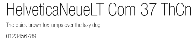 HelveticaNeueLT Com 37 ThCn Preview