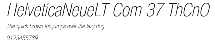 HelveticaNeueLT Com 37 ThCnO Preview