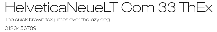 HelveticaNeueLT Com 33 ThEx Preview