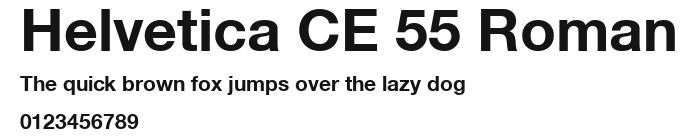 Helvetica CE 55 Roman Preview