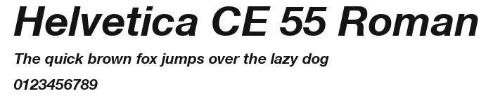 Helvetica CE 55 Roman Preview