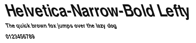 Helvetica-Narrow-Bold Lefty Preview