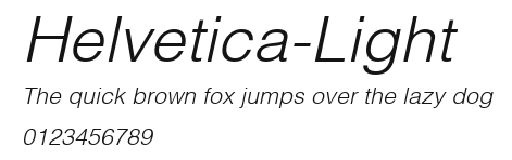 Helvetica-Light Preview