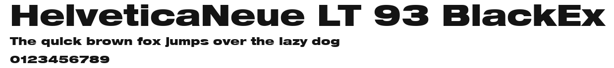 HelveticaNeue LT 93 BlackEx Preview