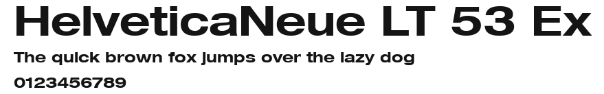 HelveticaNeue LT 53 Ex Preview