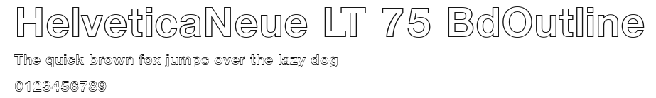 HelveticaNeue LT 75 BdOutline Preview