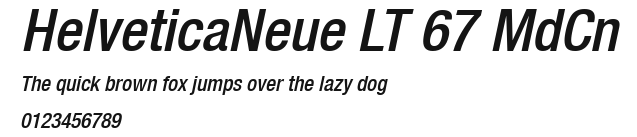 HelveticaNeue LT 67 MdCn Preview