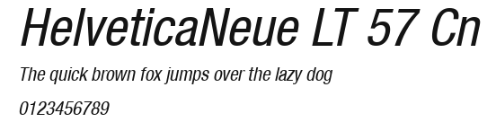 HelveticaNeue LT 57 Cn Preview