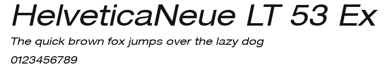 HelveticaNeue LT 53 Ex Preview
