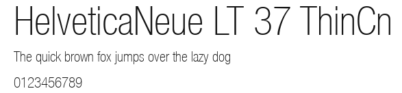 HelveticaNeue LT 37 ThinCn Preview