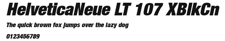 HelveticaNeue LT 107 XBlkCn Preview