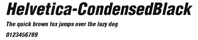 Helvetica-CondensedBlack Preview