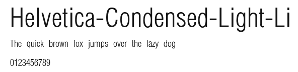 Helvetica-Condensed-Light-Li Preview