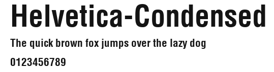Helvetica-Condensed Preview